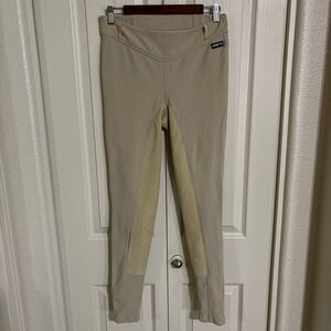 KERRITS Women’s Medium Flex Full-Seat Riding Breeches Tan Suede Equestrian Pants